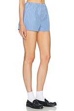 Miu Miu Lounge Short in Azzurro, view 2, click to view large image.