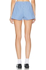 Miu Miu Lounge Short in Azzurro, view 4, click to view large image.