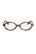 Miu Miu Optical Eyeglasses in Honey Havana, view 1, click to view large image.