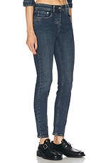 Miu Miu Low Rise Skinny Leg in Blue, view 2, click to view large image.