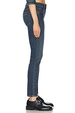 Miu Miu Low Rise Skinny Leg in Blue, view 3, click to view large image.