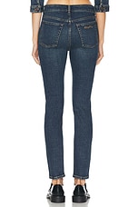 Miu Miu Low Rise Skinny Leg in Blue, view 4, click to view large image.