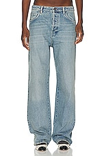 Miu Miu Relaxed Loose Wide Leg in Celeste, view 1, click to view large image.