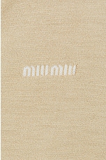 Miu Miu Cashmere Polo Top in Albino, view 5, click to view large image.