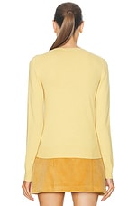 Miu Miu Long Sleeve Cardigan in Topazio, view 4, click to view large image.