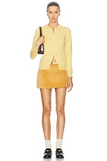 Miu Miu Long Sleeve Cardigan in Topazio, view 5, click to view large image.