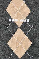 Miu Miu Argyle Sweater in Slate, view 6, click to view large image.