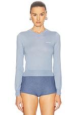 Miu Miu Long Sleeve Top in Azzurro | FWRD