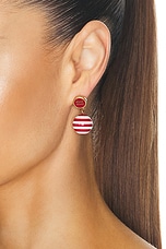 Miu Miu Ball Earrings in Rosso, view 2, click to view large image.