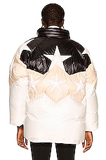 Miu Miu Star Down Jacket in Bianco, view 4, click to view large image.