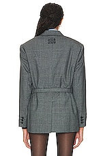 Miu Miu Belted Blazer in Antracite, view 4, click to view large image.