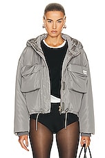 Miu Miu Padded Jacket in Piombo, view 1, click to view large image.
