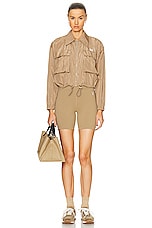 Miu Miu Cropped Jacket in Corda, view 5, click to view large image.