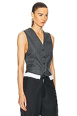 Miu Miu Vest Top in Ardesia, view 2, click to view large image.