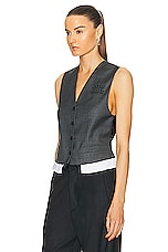 Miu Miu Vest Top in Ardesia, view 3, click to view large image.