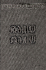 Miu Miu Logo Pant in Ferro, view 5, click to view large image.