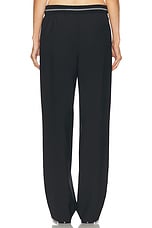 Miu Miu Wool Wide Leg Pant in Nero, view 4, click to view large image.