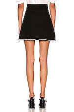 Miu Miu Cady Mini Skirt in Nero, view 3, click to view large image.