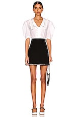 Miu Miu Cady Mini Skirt in Nero, view 4, click to view large image.