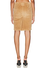 Miu Miu Corduroy Skirt in Cammelo, view 3, click to view large image.