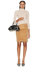 Miu Miu Corduroy Skirt in Cammelo, view 4, click to view large image.