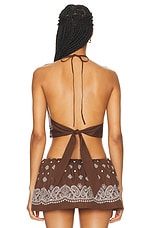 Miu Miu Halter Top in Cacao, view 4, click to view large image.