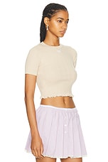 Miu Miu Short Sleeve Top in Calce, view 2, click to view large image.