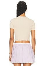 Miu Miu Short Sleeve Top in Calce, view 3, click to view large image.