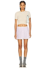 Miu Miu Short Sleeve Top in Calce, view 4, click to view large image.