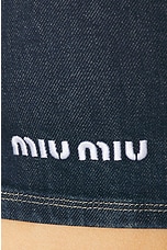 Miu Miu Cropped Tank Top in Bleu, view 5, click to view large image.