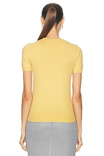 Miu Miu Short Sleeve Top in Topazio, view 4, click to view large image.