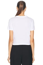 Miu Miu Logo T-shirt in Bianco, view 3, click to view large image.