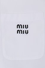Miu Miu Poplin Top in Bianco, view 5, click to view large image.