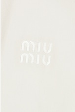 Miu Miu Popline Top in Avorio, view 5, click to view large image.