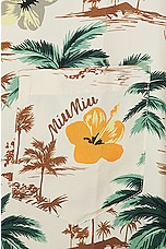 Miu Miu Hawaii Print Top in Avorio, view 5, click to view large image.