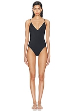 Miu Miu One Piece Swimsuit in Nero, view 1, click to view large image.