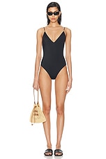 Miu Miu One Piece Swimsuit in Nero, view 4, click to view large image.