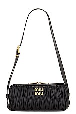 Miu Miu Matelasse Camera Handbag in Black | FWRD