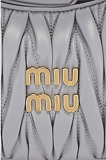 Miu Miu Wander Matelasse Shoulder Bag in Fiordaliso, view 8, click to view large image.