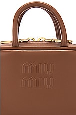Miu Miu Mini Softy Bag in Cognac, view 8, click to view large image.
