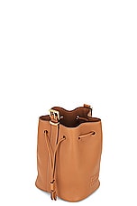 Miu Miu Small Softy Bucket Bag in Cognac, view 5, click to view large image.