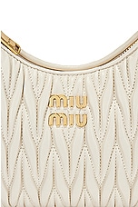 Miu Miu Matelasse Shoulder Bag in Bianco, view 7, click to view large image.