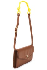 Miu Miu Softy &amp; Nastro Wallet in Cognac & Giallo, view 4, click to view large image.