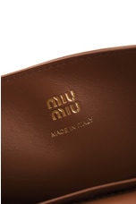 Miu Miu Softy &amp; Nastro Wallet in Cognac & Giallo, view 6, click to view large image.
