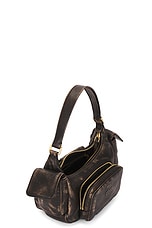 Miu Miu Pocket Shoulder Bag in Sabbia & Caffe, view 5, click to view large image.