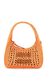 Miu Miu Crochet Hobo Bag in Tulipano & Cognac, view 3, click to view large image.