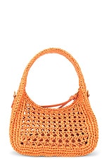 Miu Miu Crochet Hobo Bag in Tulipano & Cognac, view 4, click to view large image.