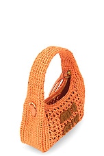 Miu Miu Crochet Hobo Bag in Tulipano & Cognac, view 6, click to view large image.