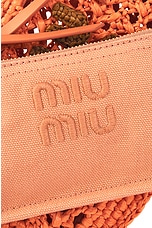 Miu Miu Crochet Hobo Bag in Tulipano & Cognac, view 7, click to view large image.