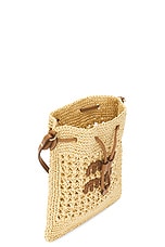 Miu Miu Crochet Shoulder Bag in Naturale & Cognac, view 5, click to view large image.